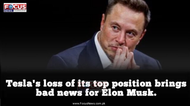 Tesla’s loss of its top position brings bad news for Elon Musk.