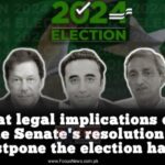 What legal implications does the Senate’s resolution to postpone the election have?