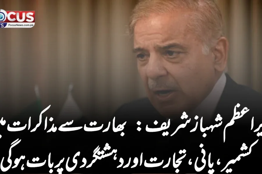 وزیراعظم شہباز شریف: بھارت سے مذاکرات میں کشمیر، پانی، تجارت اور دہشتگردی پر بات ہوگی