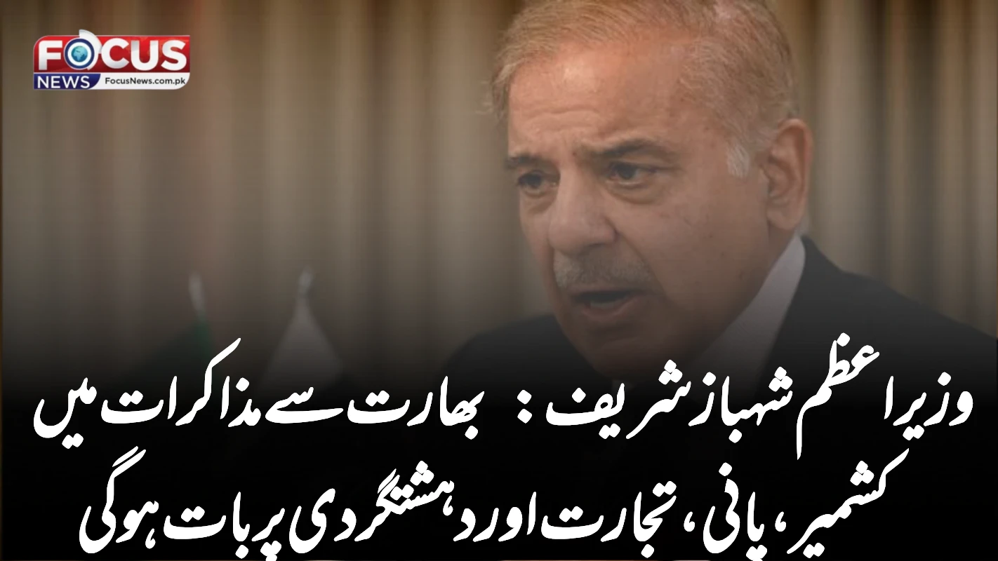 وزیراعظم شہباز شریف: بھارت سے مذاکرات میں کشمیر، پانی، تجارت اور دہشتگردی پر بات ہوگی