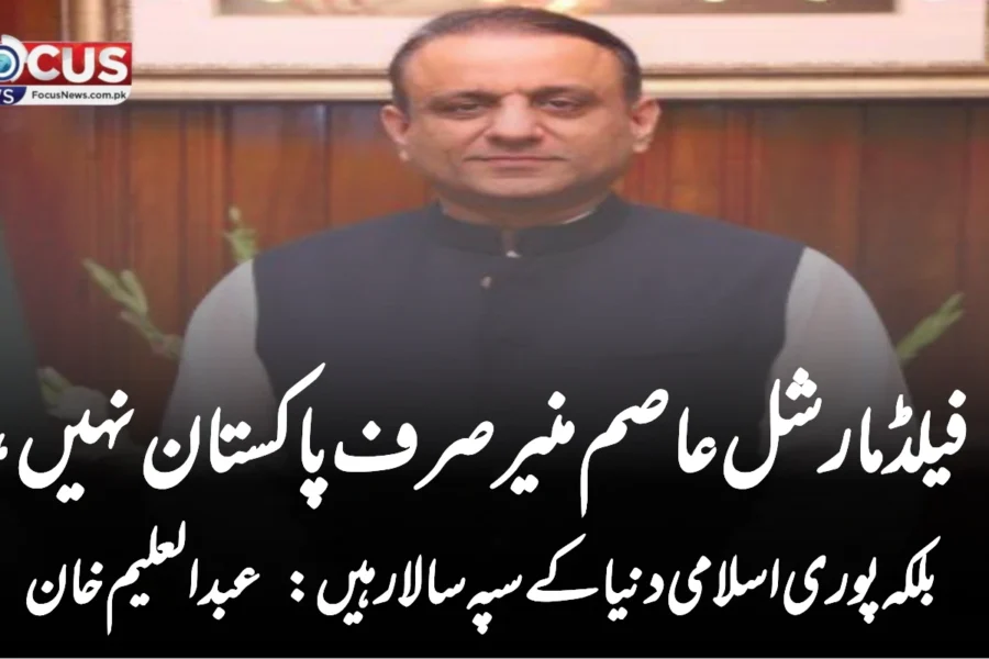 فیلڈ مارشل عاصم منیر صرف پاکستان نہیں، بلکہ پوری اسلامی دنیا کے سپہ سالار ہیں: عبدالعلیم خان