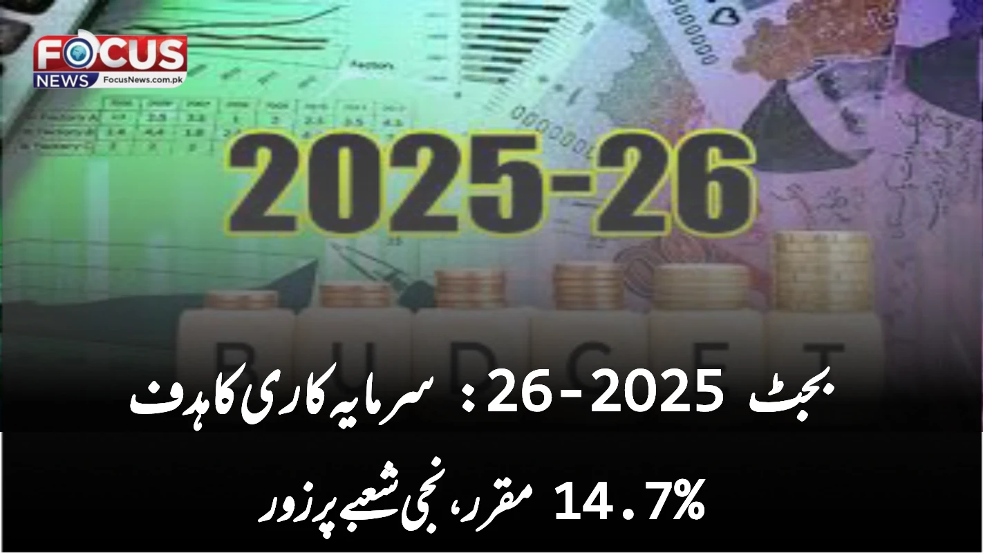 بجٹ 2025-26: سرمایہ کاری کا ہدف 14.7% مقرر، نجی شعبے پر زور