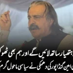 اس بار ہتھیار ساتھ لائیں گے اور ہم بھی ٹھوکیں گے“ — علی امین گنڈا پور کی دھمکی نے سیاسی ماحول گرم کر دیا