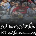 “روٹی کی تلاش میں موت! غزہ میں اسرائیلی محاصرے سے شہداء کی تعداد 197 ہوگئی”