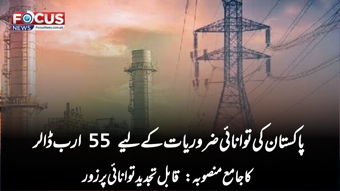 پاکستان کی توانائی ضروریات کے لیے 55 ارب ڈالر کا جامع منصوبہ: قابل تجدید توانائی پر زور