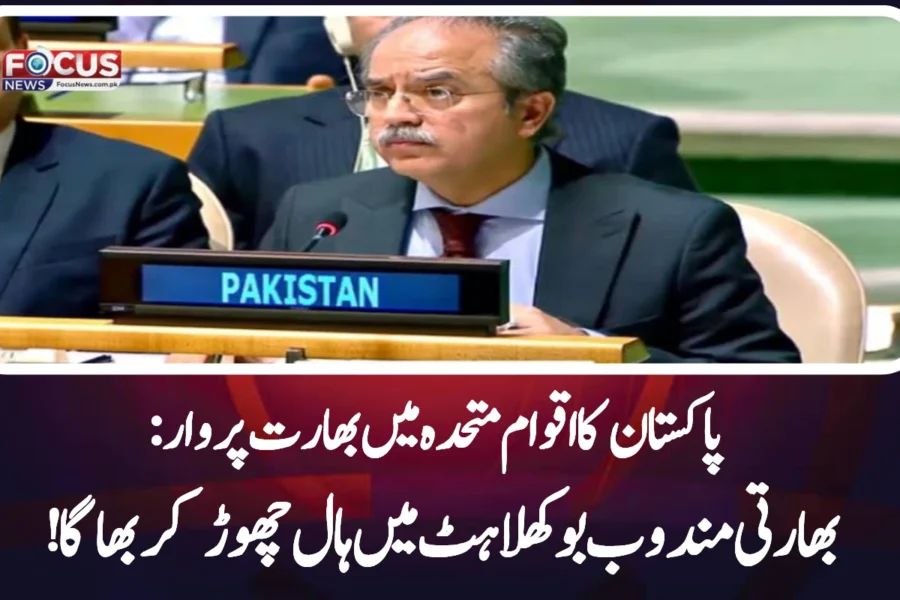 پاکستان کا اقوام متحدہ میں بھارت پر وار: بھارتی مندوب بوکھلاہٹ میں ہال چھوڑ کر بھاگا!