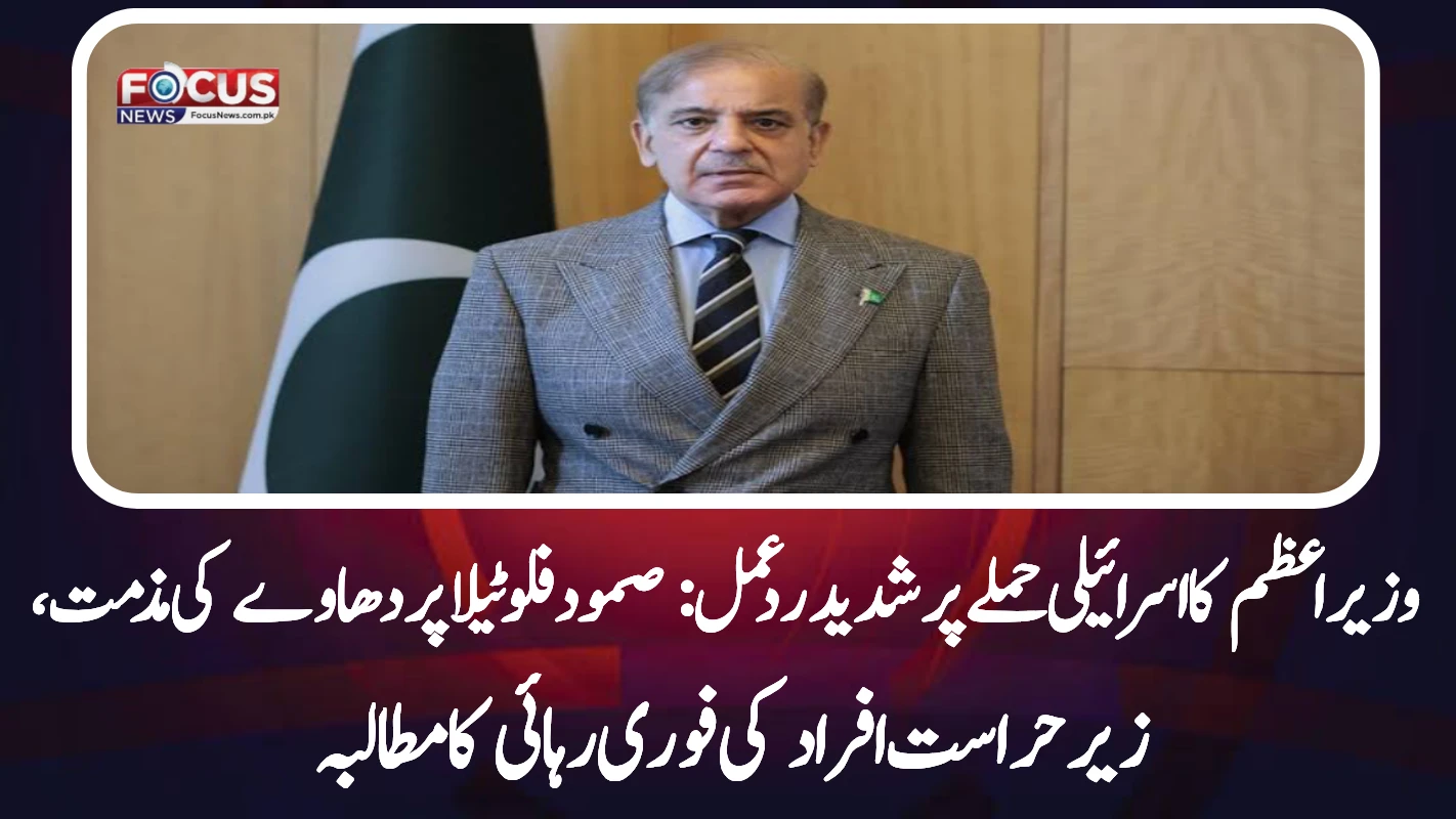 وزیراعظم کا اسرائیلی حملے پر شدید ردعمل: صمود فلوٹیلا پر دھاوے کی مذمت، زیر حراست افراد کی فوری رہائی کا مطالبہ